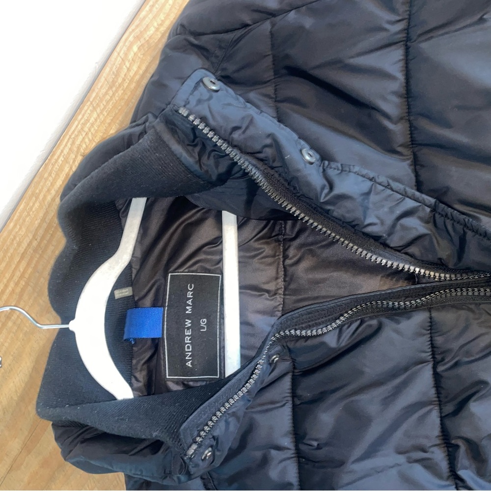 Andrew Marc Quilted Black Jacket